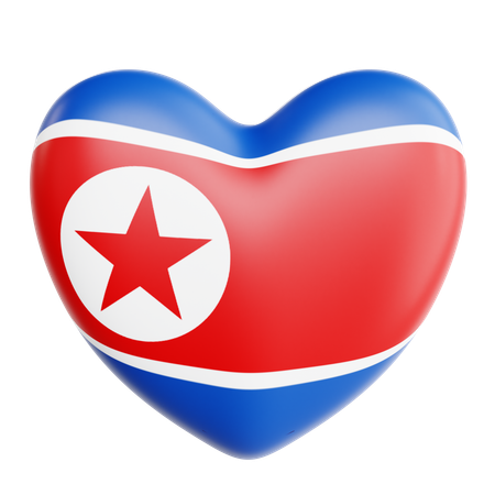 Amo a Corea del Norte  3D Icon