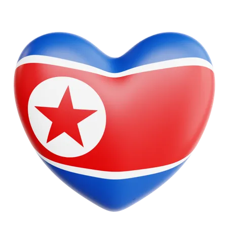 Amo a Corea del Norte  3D Icon