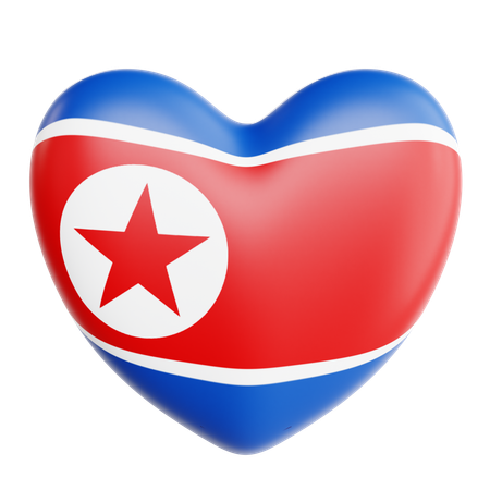 Amo a coreia do norte  3D Icon