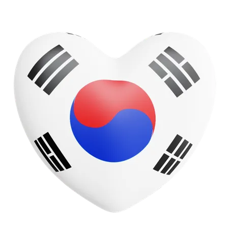 Amo a coreia do sul  3D Icon