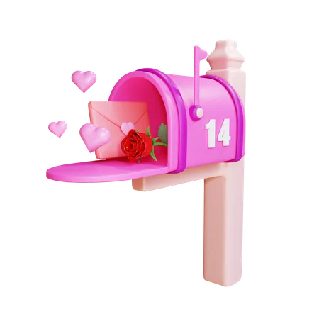 Correo de amor  3D Icon