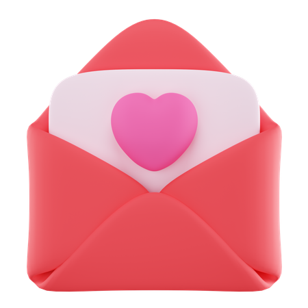 Correo de amor  3D Icon