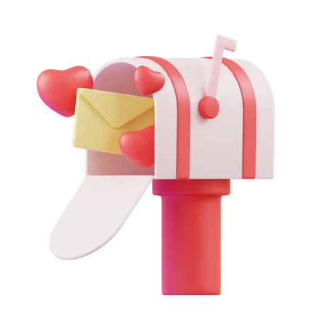 Correo de amor  3D Icon