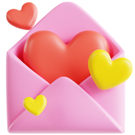 Correo de amor  3D Icon