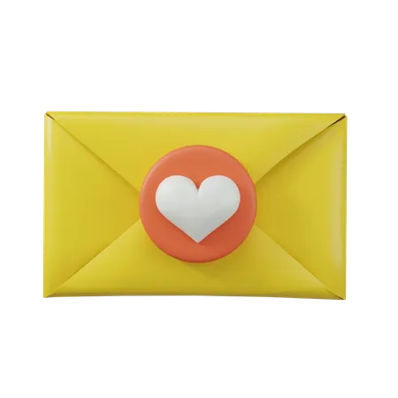 Correo de amor  3D Icon