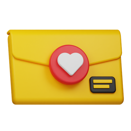 Correo de amor  3D Icon