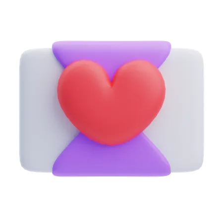 Correo de amor  3D Icon