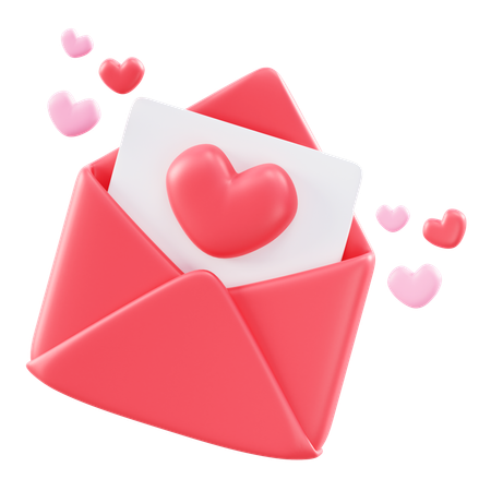 Correo electrónico de amor  3D Icon