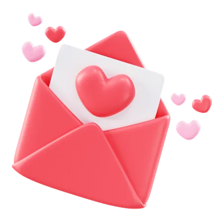 Correo electrónico de amor  3D Icon