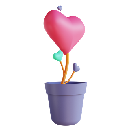 Amor crescente  3D Icon