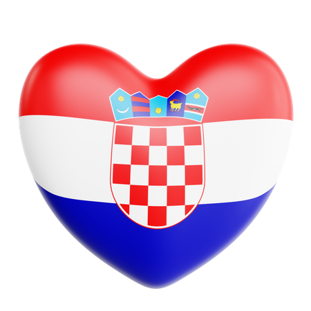 Amo Croacia  3D Icon