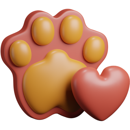 Amor de animal de estimação  3D Icon