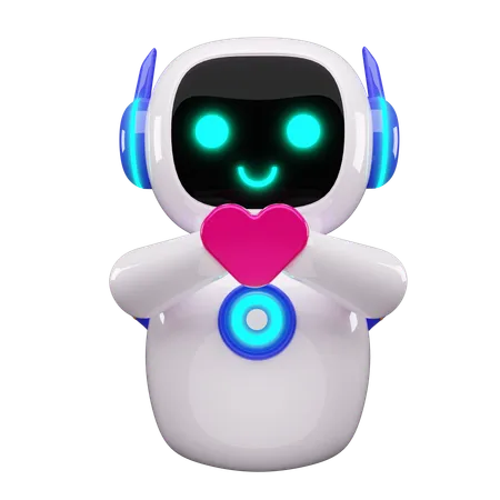 Amor robô  3D Icon