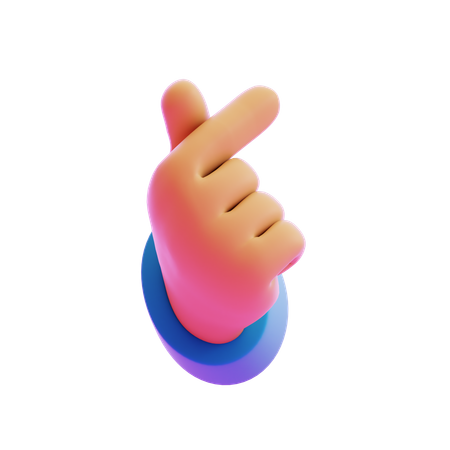 Gesto de la mano con el dedo de amor  3D Icon