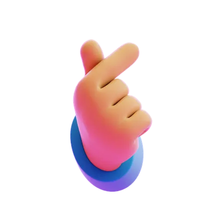 Gesto de la mano con el dedo de amor  3D Icon