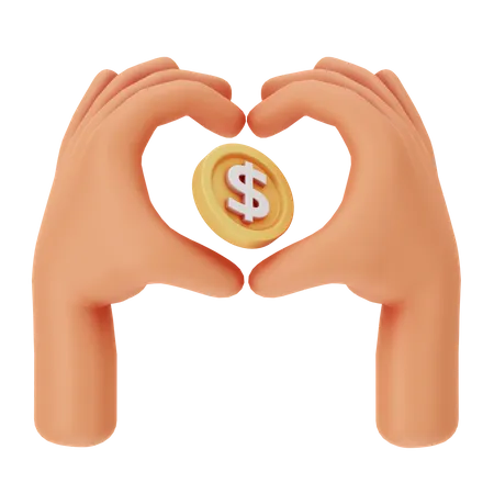 Amo dinheiro  3D Icon