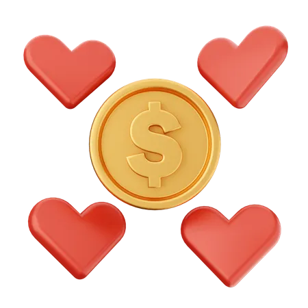 Amor en dólares  3D Icon