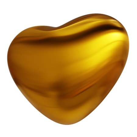 Amor dorado abstracto  3D Icon