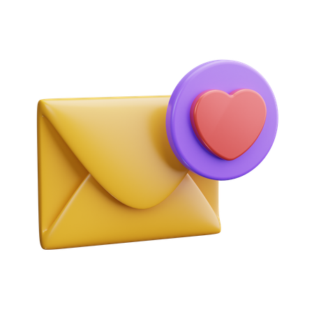 E-mail de amor  3D Icon