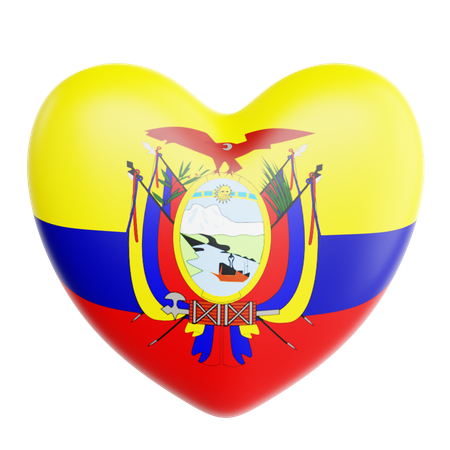 Amo ecuador  3D Icon