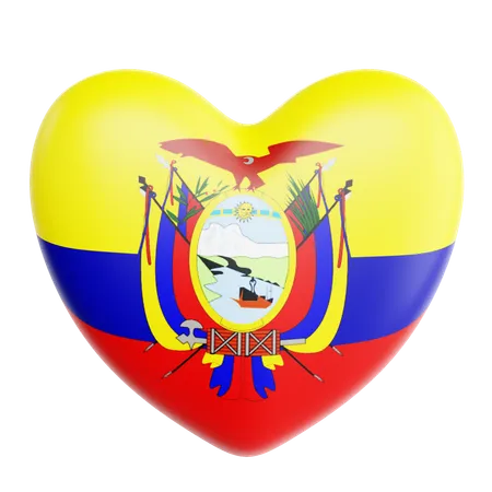 Amo ecuador  3D Icon