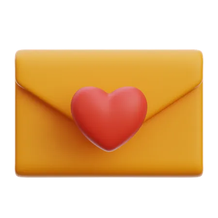 E-mail de amor  3D Icon