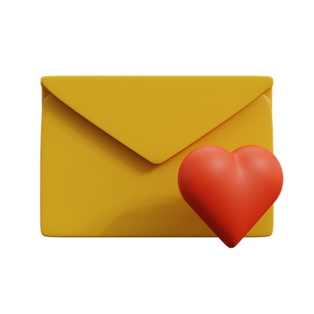 E-mail de amor  3D Icon