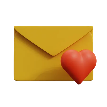 E-mail de amor  3D Icon