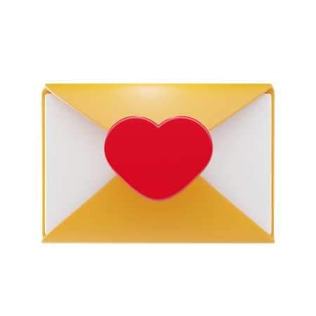 E-mail de amor  3D Icon