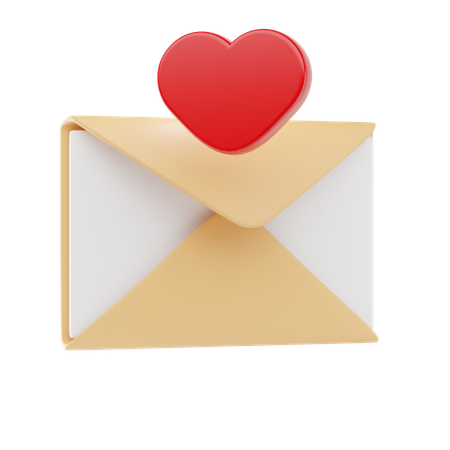 E-mail de amor  3D Icon