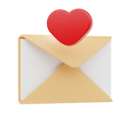 E-mail de amor  3D Icon