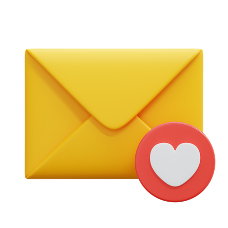 E-mail de amor  3D Icon