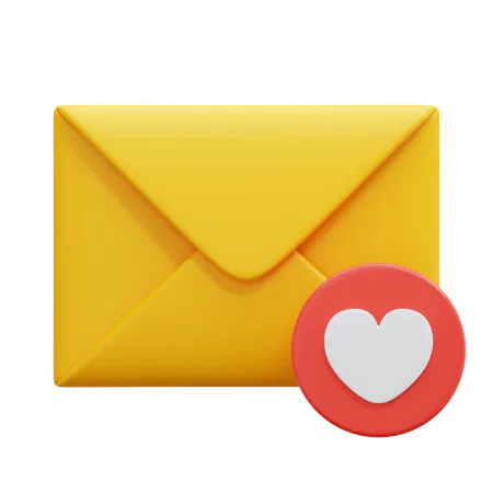 E-mail de amor  3D Icon