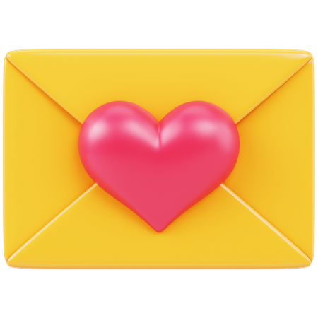 E-mail de amor  3D Icon