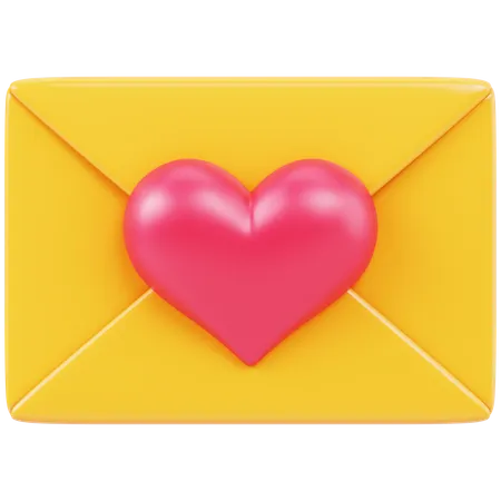 E-mail de amor  3D Icon