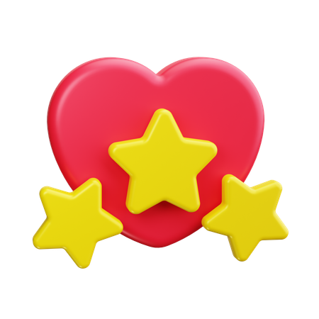 Estrela do amor  3D Icon