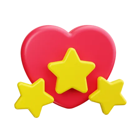 Estrela do amor  3D Icon