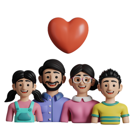 Amor de familia  3D Icon