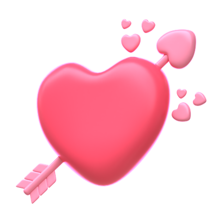 Flecha de amor  3D Icon