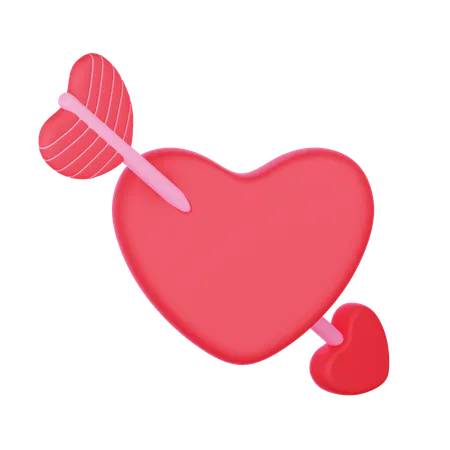 Flecha de amor  3D Icon