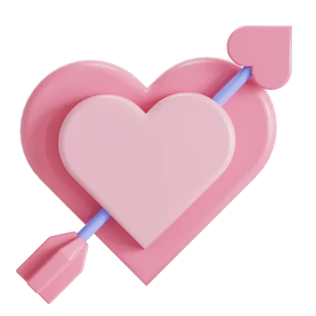 Flecha de amor  3D Icon