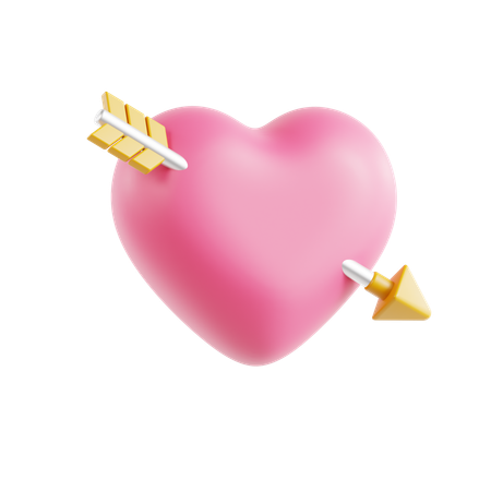 Flecha de amor  3D Icon