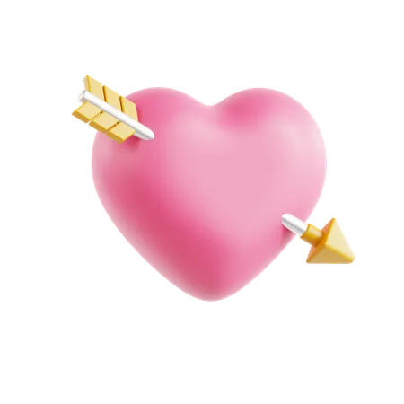 Flecha de amor  3D Icon