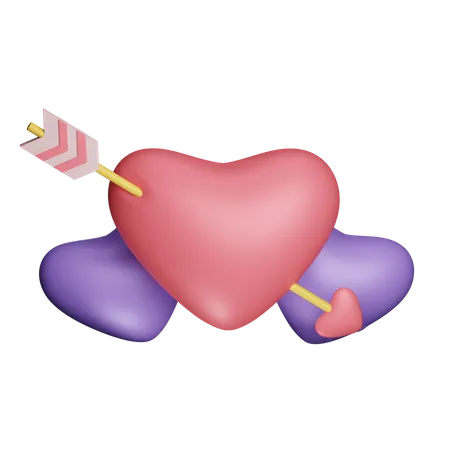 Flecha de amor  3D Illustration