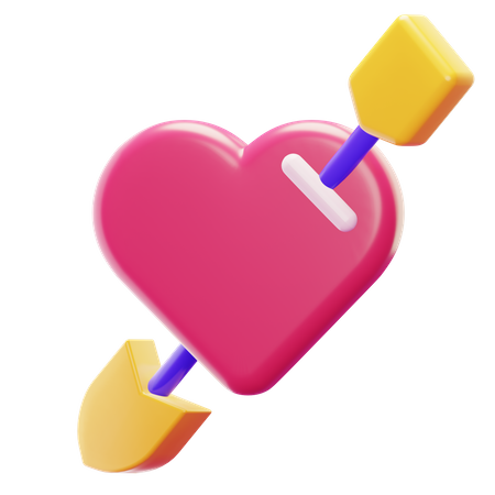 Flecha de amor  3D Icon