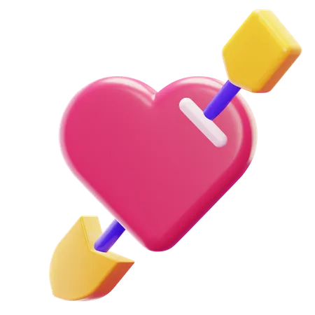 Flecha de amor  3D Icon