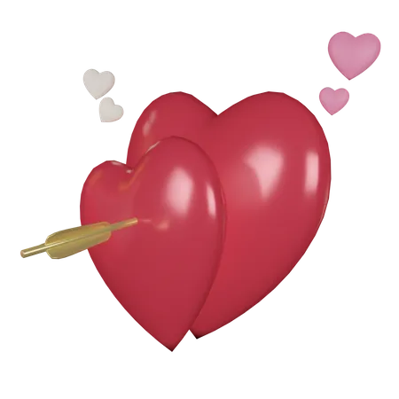 Flecha de amor  3D Icon