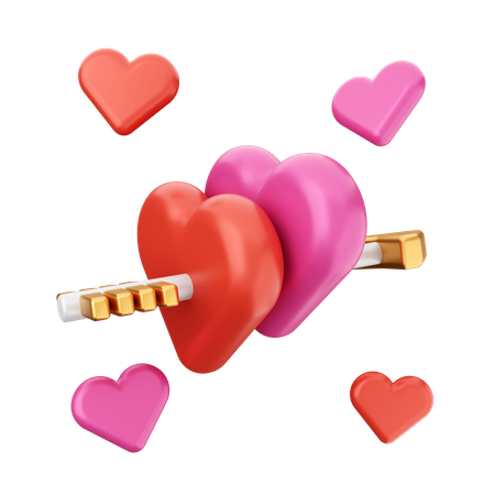 Flecha de amor  3D Icon