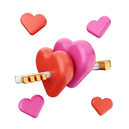 Flecha de amor  3D Icon