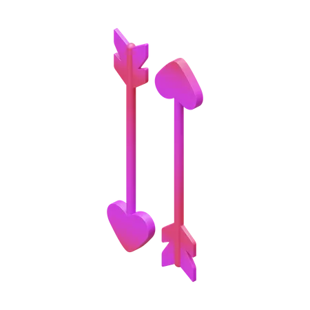 Flechas de amor  3D Icon